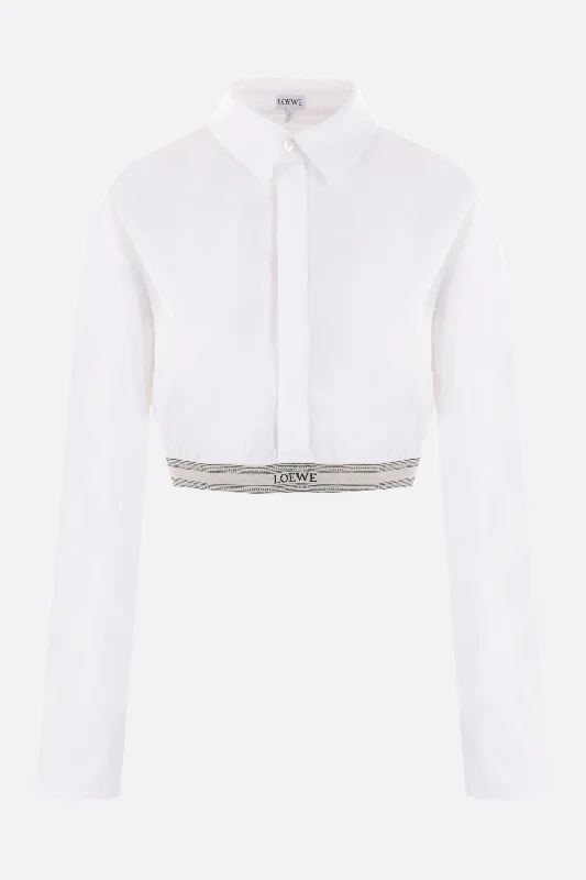 poplin cropped shirt